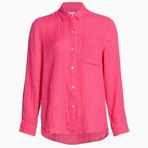 Rails Ellis Cotton Gauze Buttondowm Shirt size Small Long Sleeves in Hib…